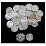 Coin (50) Mercury Dimes Almost Unc. to Unc.