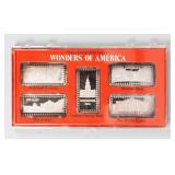 Coin (5) .999 Silver Bars Wonders of America 5 Ozt