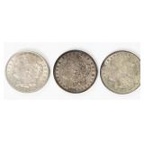 Coin (3)  Morgan Silver Dollars 1921 in Extra Fine