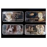 Coin (4)  .999 Fine Silver Bars 4 Ozt