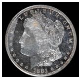 Coin 1881-S Morgan Silver Dollar Brilliant Unc.