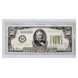 Coin 1934 $50 Federal Reserve Note in Very Fine