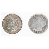 Coin (2) Morgan Silver Dollars 1901-O & 1902