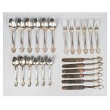 Set of 24 Antique Sterling Flatware