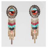 Jewelry Sterling Silver QT Mosaic Earrings