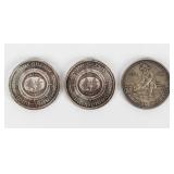 Coin (3) .999 Fine Silver Rounds  3 Troy Ounce.
