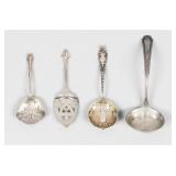 Lot of 4 Sterling Silver Spoons