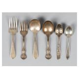 Set of Sterling Silver Youth Sized Forks & Spoons