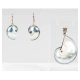 Jewelry Sterling Silver Nautilus Shell Pieces