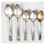 Lot of 5 Sterling Silver Spoons