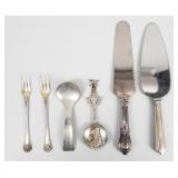 Lot of 6 Silver Tableware Items