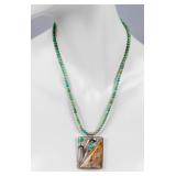 Jewelry Sterling Silver Turquoise Necklace