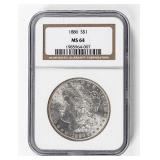 Coin 1886 Morgan Silver Dollar NGC MS64