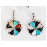 Jewelry 2 Sterling Silver Flower Pendants