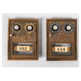 Vintage Corbin Post Office Mailbox Doors