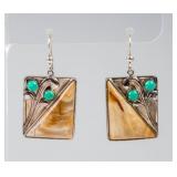 Jewelry Sterling Silver Turquoise Earrings