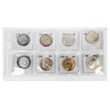 Coin (8) Silver Half Dollars BU To Proof