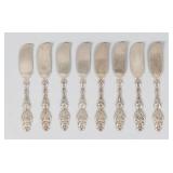 Set of Antique Sterling Silver Butter Knives