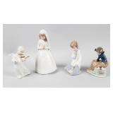 4 Lladro Porcelain Figures