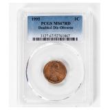 Coin 1995 Lincoln Double Die Obverse PCGS MS67RD