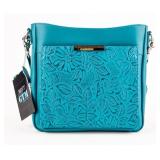 GTM Slim Crossbody Concealed Carry Purse Teal