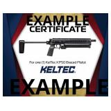 Kel-Tec KP50 5.7x28 Pistol Certificate