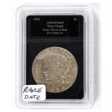 Coin 1934-S Peace Silver Dollar in Very Good