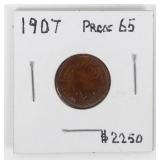 Coin 1907 Indian Cent Rare Proof Stuck