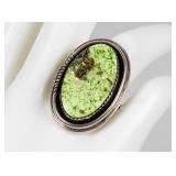 Jewelry Sterling Silver Green Stone Ring