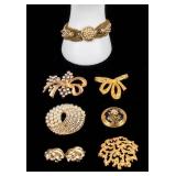 Jewelry Lot of Gold-Toned Costume Jewelry