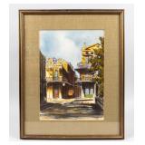 Art Framed James Hussey Watercolor Painting