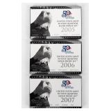 Coin (3) Silver Proof Quarter Sets in Boxes