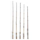 Lot of 5 Vintage Fishing Rods