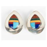 Jewelry Sterling Silver Colorful Stone Earrings