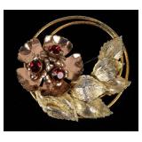 Jewelry Vintage Sterling Silver Floral Brooch