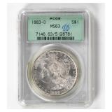Coin 1883-O  Morgan Silver Dollar PCGS MS63