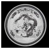 Coin 2000 Australia 1 Troy Oz .999 Silver Dragon