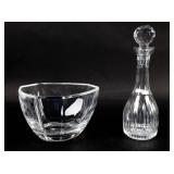 Tiffany & Co. Crystal Paneled Bowl & Decanter