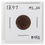 Coin 1897 Indian Cent Brilliant Uncirculated