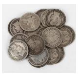 Coin (20) Barber Quarters in Very Good to Fine
