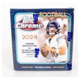 2024 Topps Chrome Football Cards Mega Box Sealed