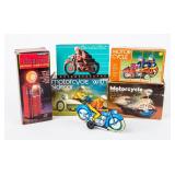 Lot of Vintage Friction Motorcycle Toys/Displays