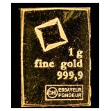 Coin 1 Gram Gold Bar