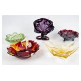 Lot of 6 Murano-Style Glass Bowls/Pieces
