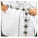 Jewelry Sterling Silver Colorful Concho Belt