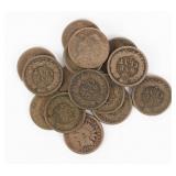 Coin (15) Indian Head Cents Graded as Good