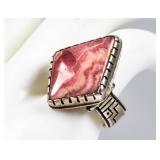 Jewelry Sterling Silver Rhodochrosite Ring