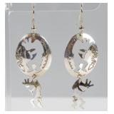 Jewelry Sterling Silver Kokopelli Earrings
