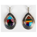 Jewelry Sterling Silver Colorful Stone Pendants