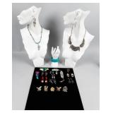 Jewelry Silver-Toned & Turquoise Costume Jewelry